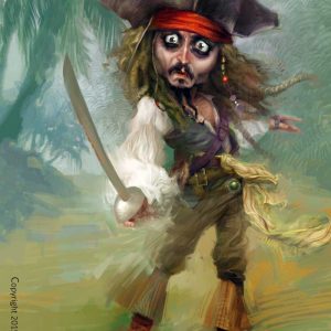 Karikatur Johnny Depp