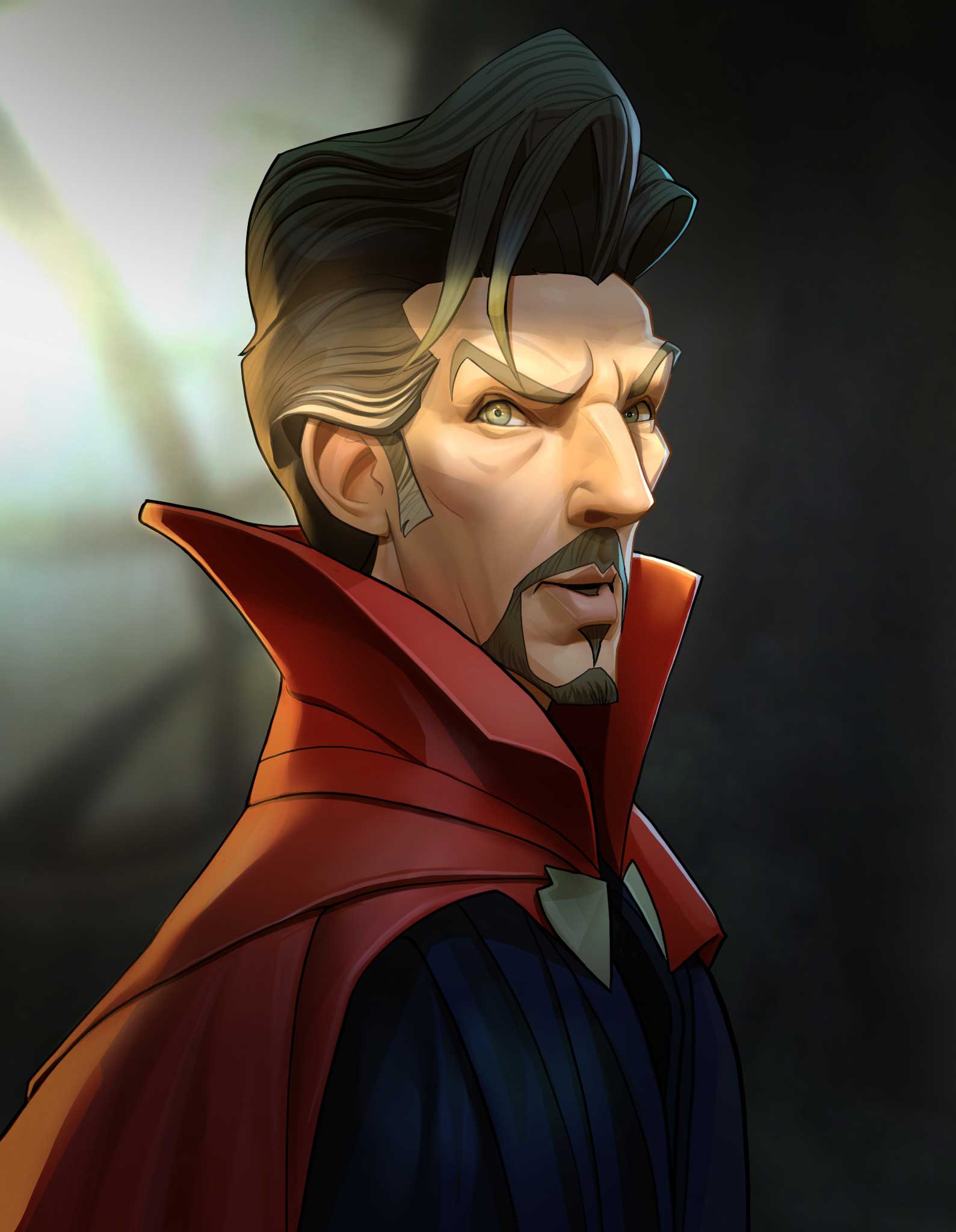 Dr Strange Caricature Cartoon by Xi Ding